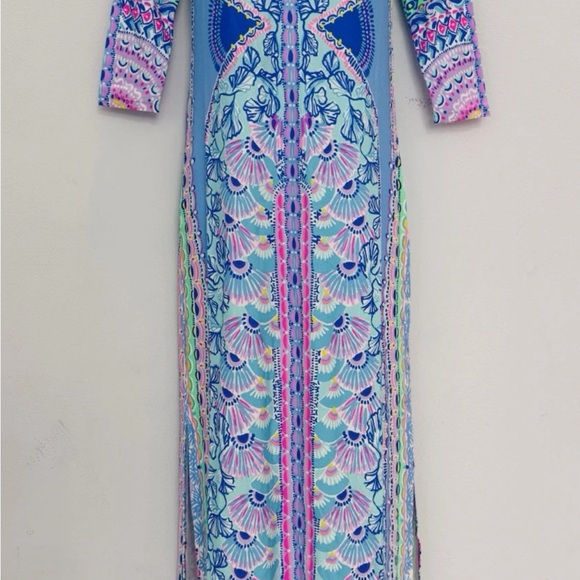 Lilly Pulitzer Vibrant Blue and Pink Long Sleeve Dress - Picture 5 of 5